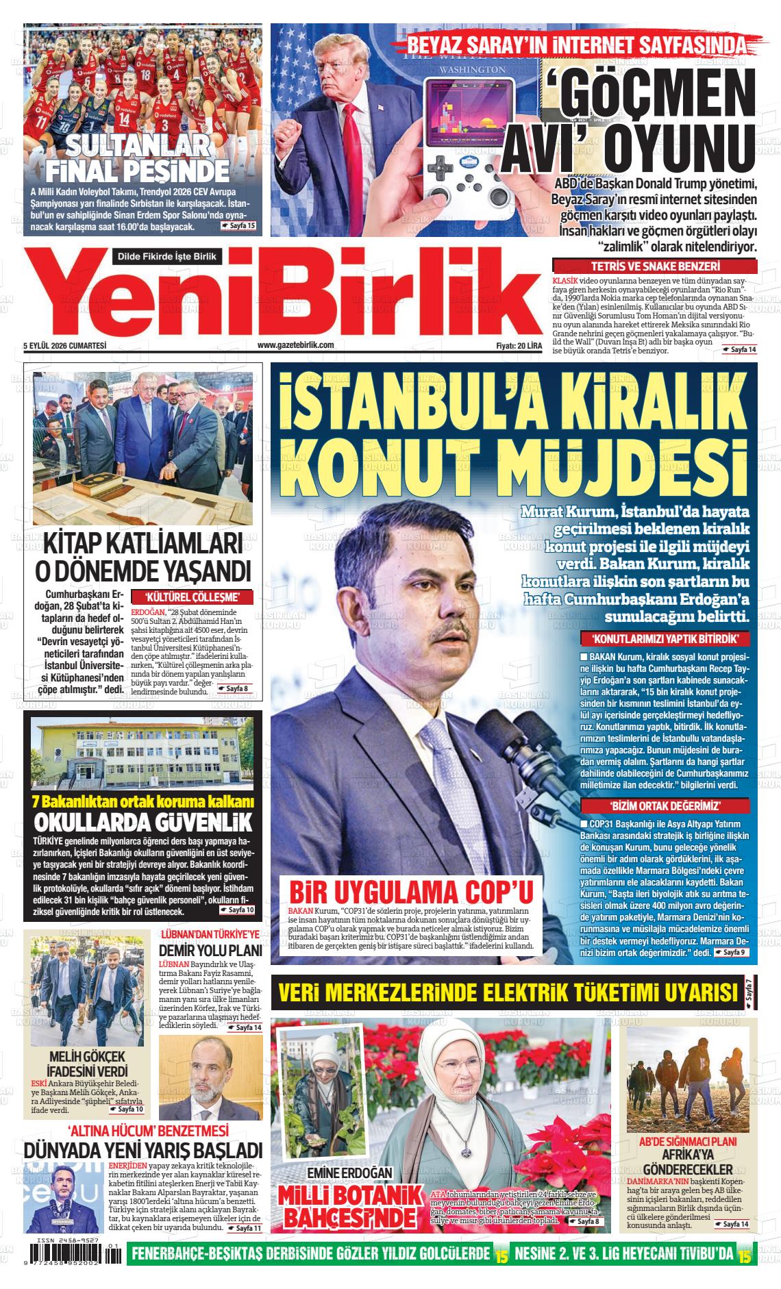 YENİ BİRLİK - 05.09.2026
